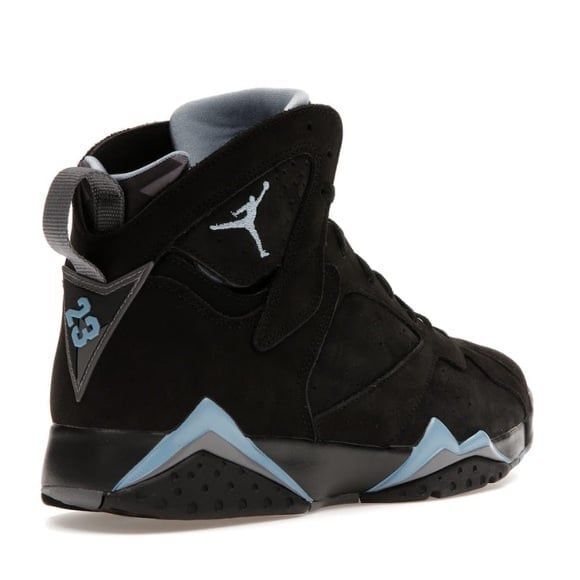 Air Jordan 7 Retro Black and Light Blue High Top Basketball Sneaker Nike Size 12 - Picture 5 of 11